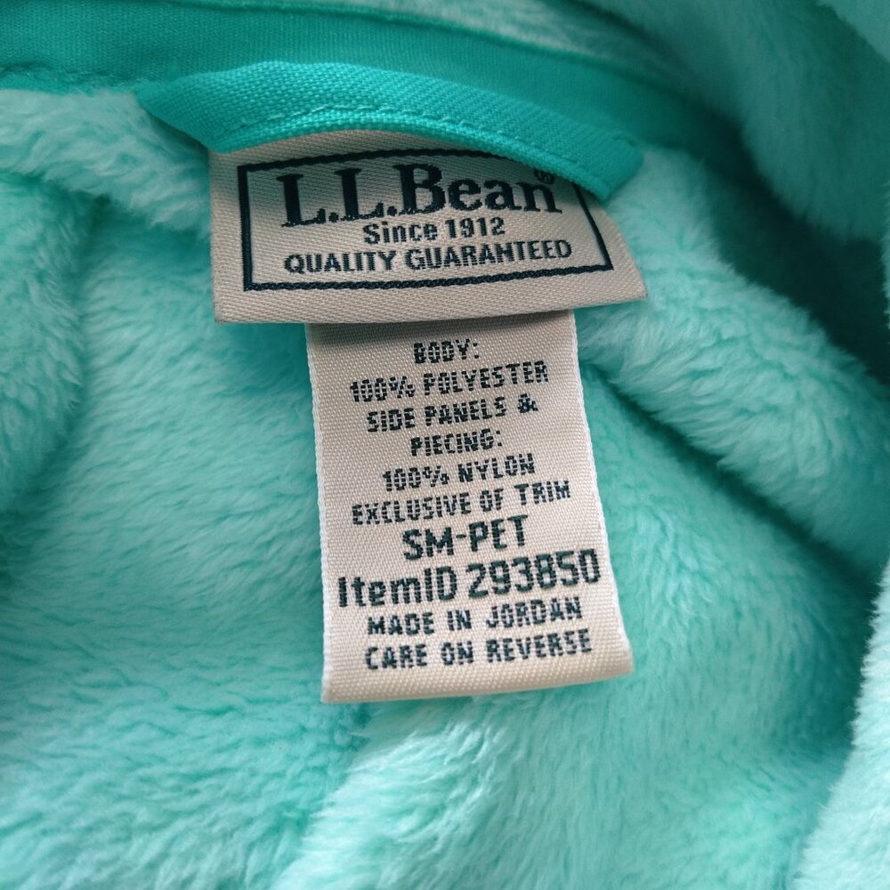L.L. Bean Women's Small Petite Light Green Zip Front Fleece Vest Outdoor Classic - Picture 7 of 7